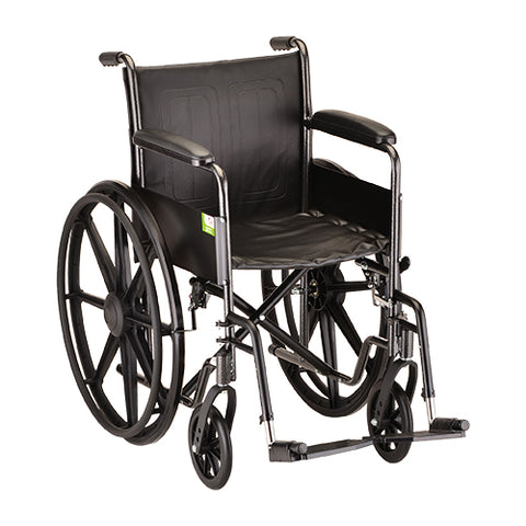 NOVA - 5080S 18″ Steel Wheelchair Fixed Arms & Footrests