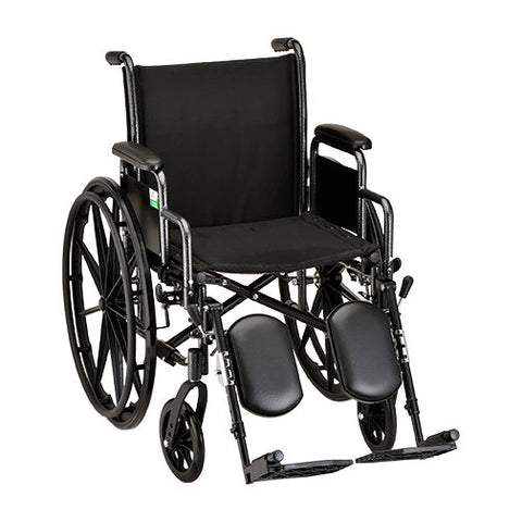 NOVA - 5185SE 18″ Steel Wheelchair w/ Detachable Arms & Elevating Leg Rests