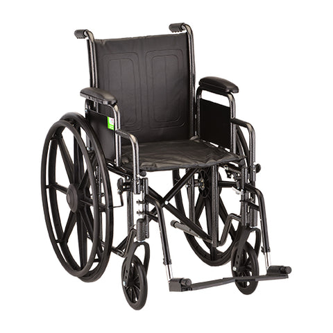 NOVA - 5165S 16″ Steel Wheelchair Detachable Arms & Footrests