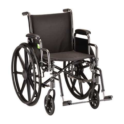 NOVA - 5180S 18″ Steel Wheelchair Detachable Arms & Footrests