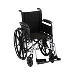 NOVA - 7161L16″ Lightweight Wheelchair w/ Full Arms & Footrests