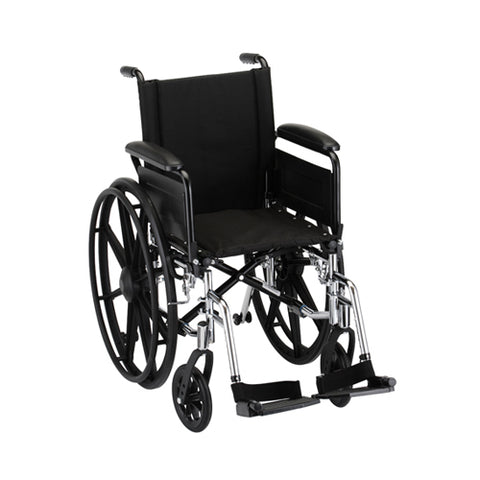 NOVA - 7161L16″ Lightweight Wheelchair w/ Full Arms & Footrests