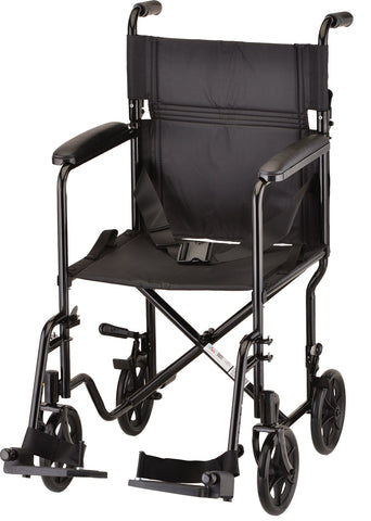 NOVA - 319BK TRANSP0RT CHAIR 19"STEEL BK