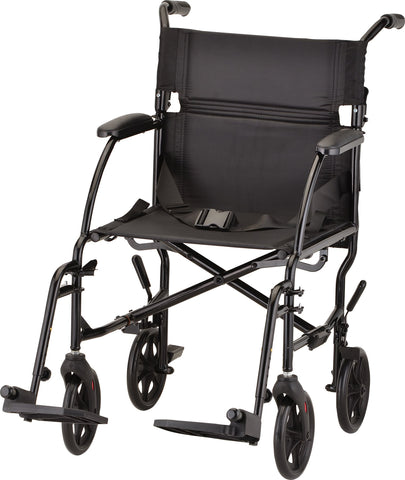 NOVA - 379BK 18" ULTRA LIGHTWEIGHT TRANSPORT CHAIR BLACK