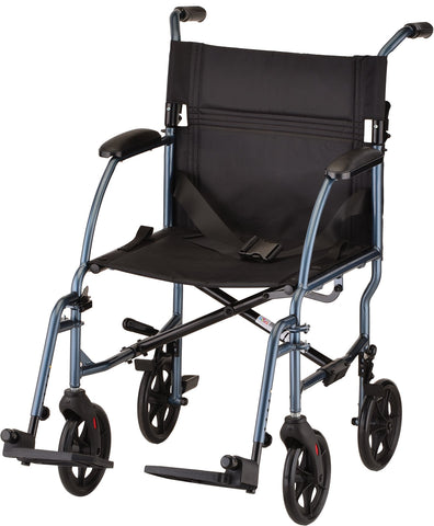 NOVA - 379B 18"  ULTRA LIGHTWEIGHT  TRANSPORT CHAIR BLUE