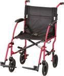 NOVA - 379RD 18" ULTRA LIGHTWEIGHT TRANSPORT CHAIR  RED