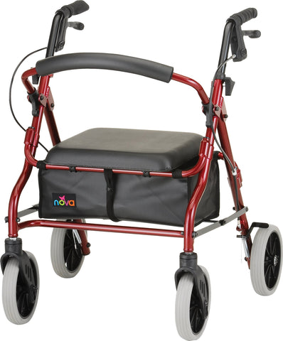 NOVA - 4218RD ZOOM 18 ROLLING WALKER RED