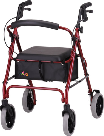 NOVA - 4222RD ZOOM 22 ROLLING WALKER RED