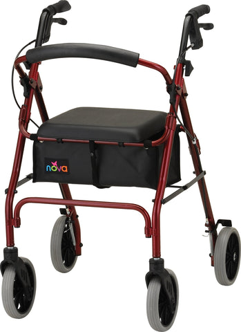 NOVA - 4224RD ZOOM 24 ROLLING WALKER RED