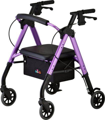 NOVA -4279PL -  STAR Heavy Duty Petite Rollator, Purple