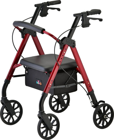 NOVA - 4288RD  STAR 8 ROLLING WALKER RED