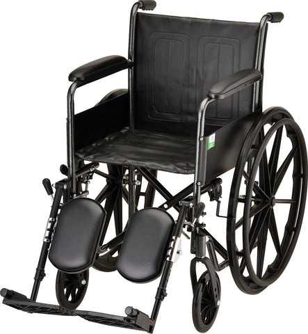 NOVA - 5080SE 18″ Steel Wheelchair Fixed Arms & Elevating Leg Rests