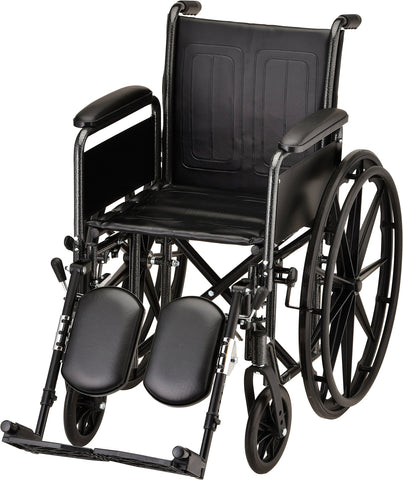 NOVA - 5166SE 16″ Steel Wheelchair w/ Detachable Arms & Elevating Leg Rests