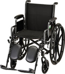 NOVA - 5180SE 18″ Steel Wheelchair w/ Detachable Arms & Elevating Footrests