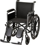 NOVA - 5181SE 18″ Steel Wheelchair w/ Detachable Full Arms & Elevating Leg Rests