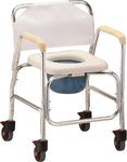 NOVA - 8800 SHOWER COMMODE W/ BACK/ WHEELS